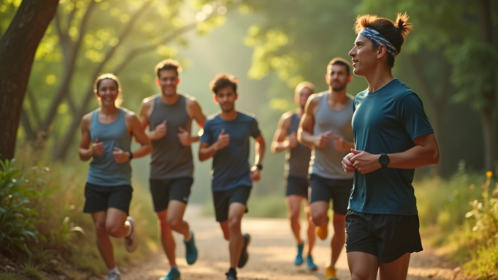 Coach working with runners on a Hong Kong trail during interval training session