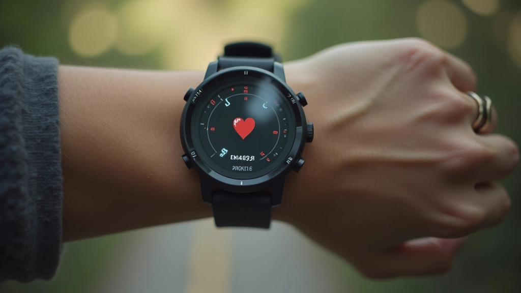 Fitness watch displaying heart rate zones and training metrics during cardio session